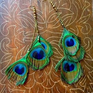 Peacock Feather Earrings